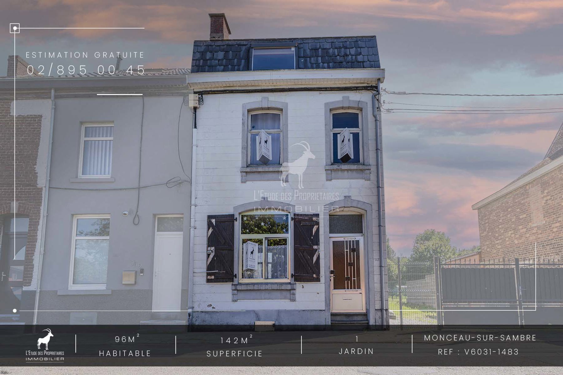 Huis te koop in Monceau-sur-Sambre (6031) — 134 999 € — 4 slpk. — 142 m²  | L'Étude des Propriétaires