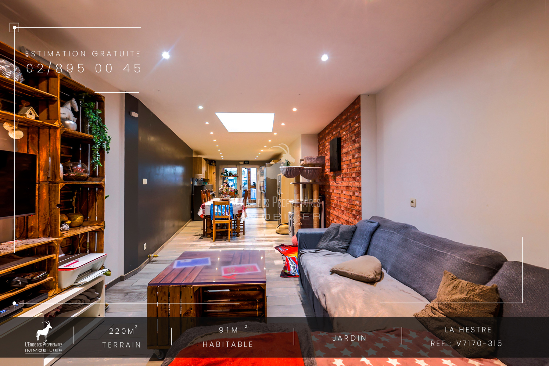 Huis te koop in La hestre (7170) — 194 999 € — 3 slpk. — 91 m²  | L'Étude des Propriétaires