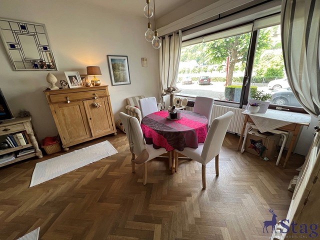 Lumineux appartement 1 chambre, cour, garage et cave
