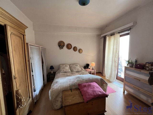 Lumineux appartement 1 chambre, cour, garage et cave