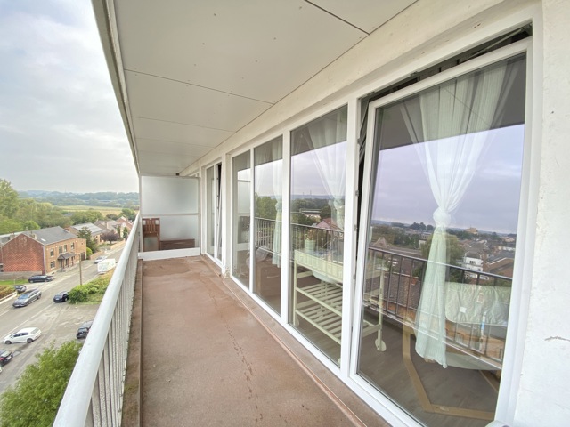 Appartement traversant 2 chambres, terrasses, parking, cave