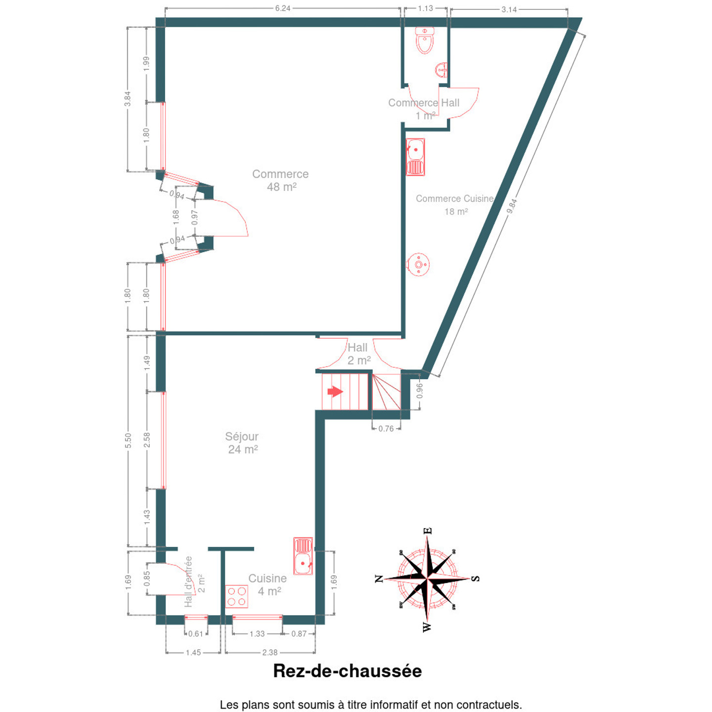 Photo maison Immeuble mixte avec commerce en activité – opportunité Rare 