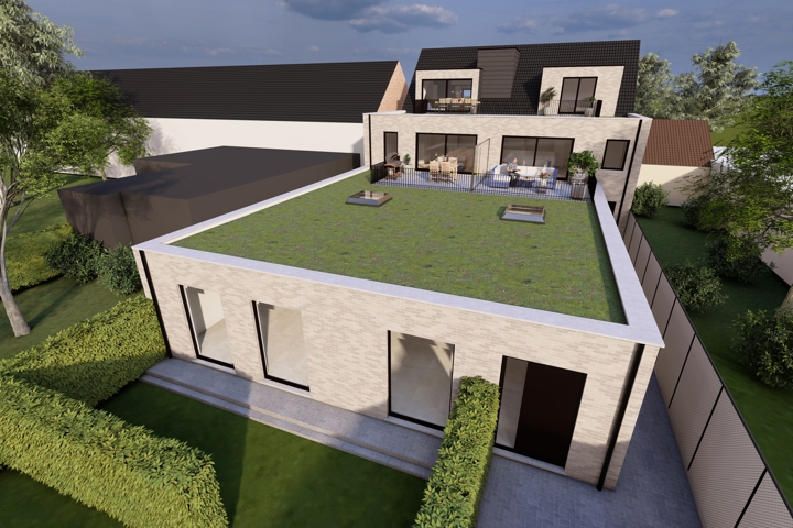Project met handelspand en 3 app in centrum Sint-Antonius