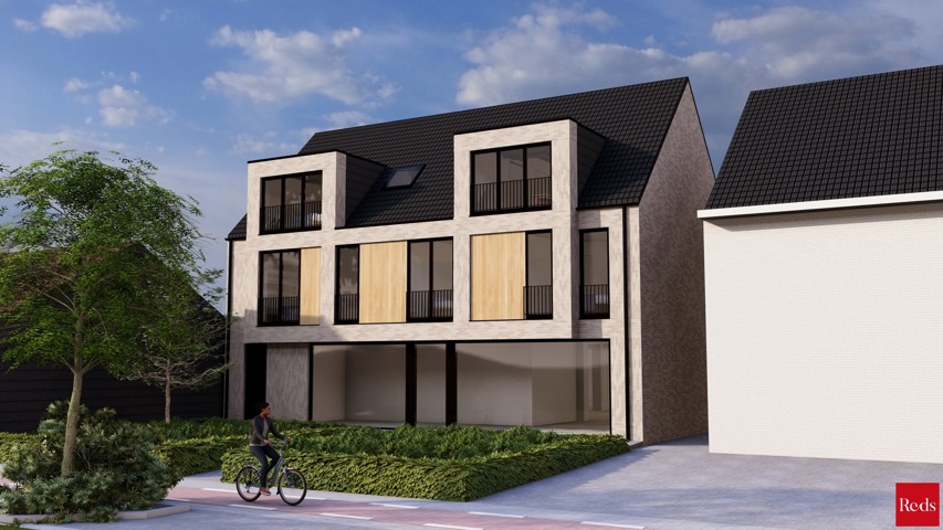 Project met handelspand en 3 app in centrum Sint-Antonius