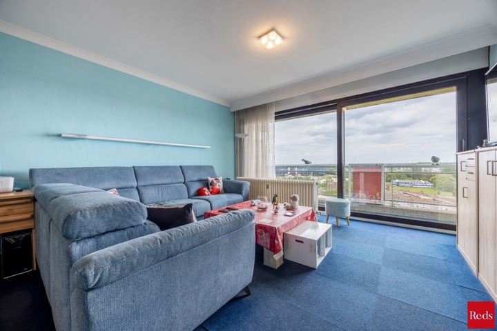 Mooi verzorgd appartement op 12de verdieping  met prachtig zicht, 2 slaapkamers en ondergrondse staanplaats