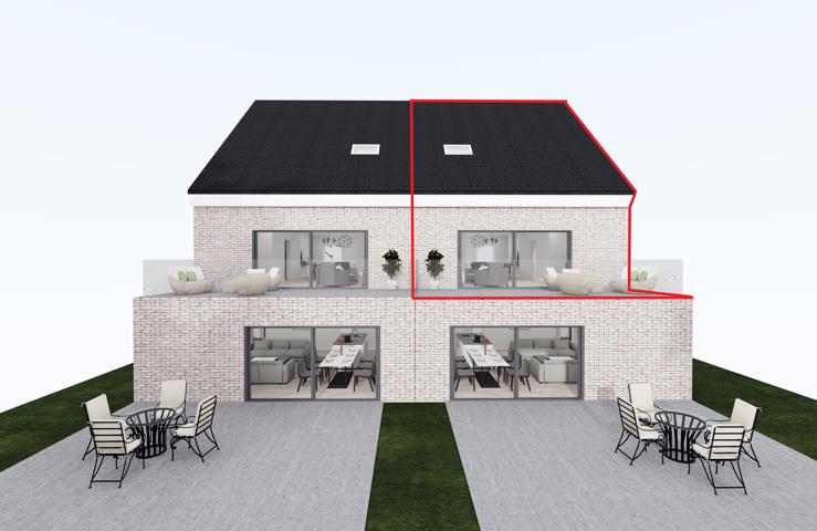 Unieke Duplex (128m²) + groot terras te Erpe Mere.
