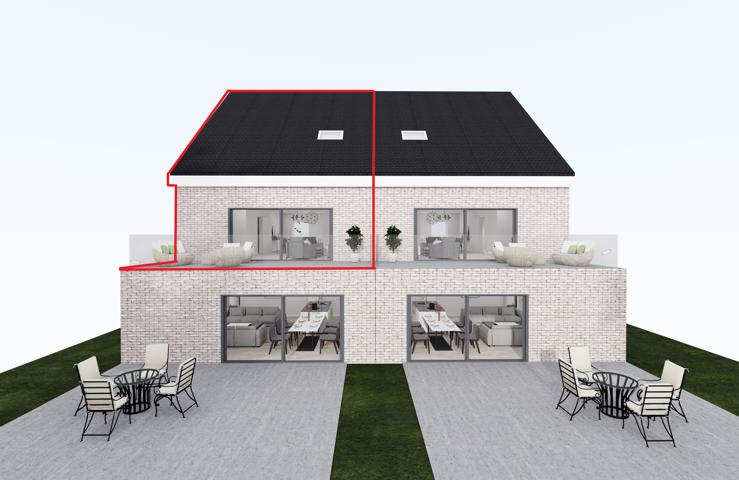 Unieke Duplex (128m²) + groot terras (17,5m²) te Erpe Mere.