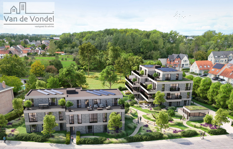 Penthouse met ruim terras en zicht op de parktuin van Welle.